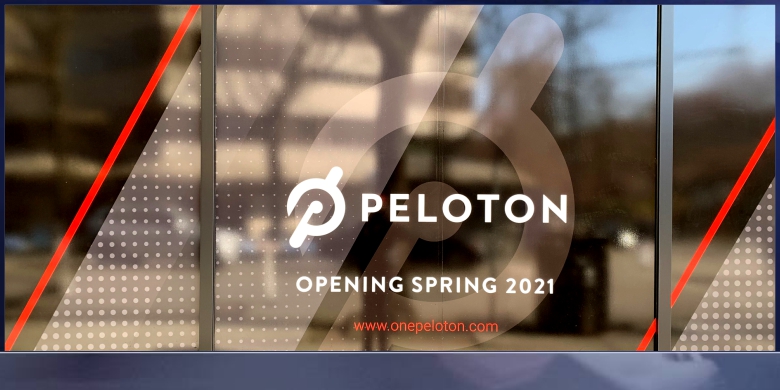 Peloton Opening Window Signage